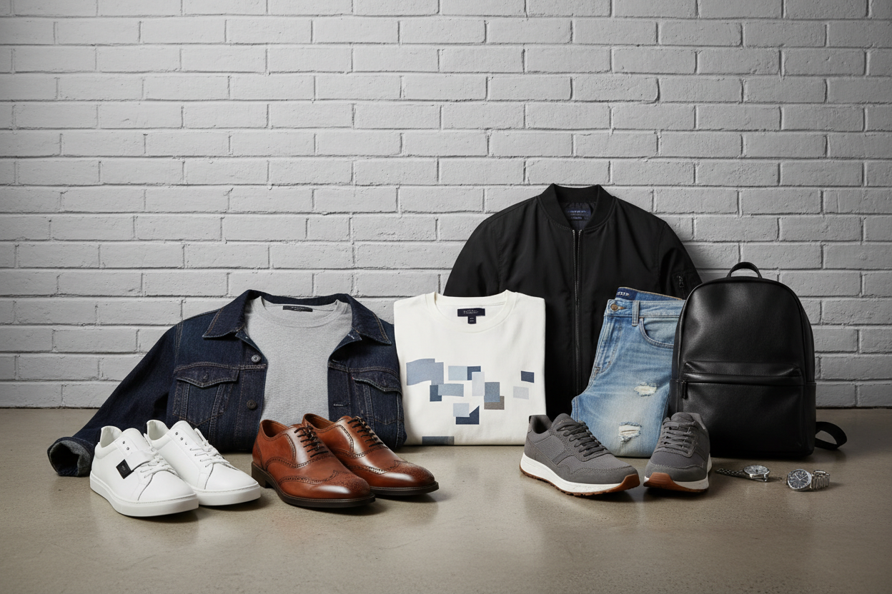 Men shoes and clothes