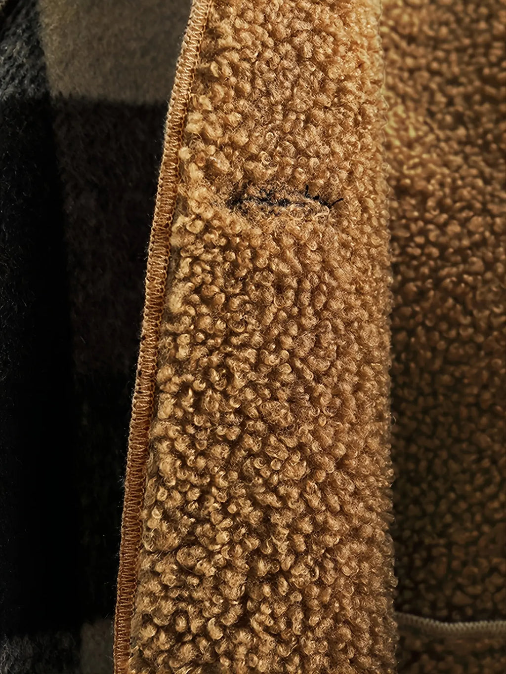 Boys' Long Sleeve Plaid Fleece-Lined Jacket with Button Front & Pockets - Cozy Fall/Winter Warmth, Casual Cardigan Collar, Brown/ Tartan Pattern, Machine Washable For Outdoor Play & Casual Attire, Winter Jacket For Boys, Fall Avivanastore