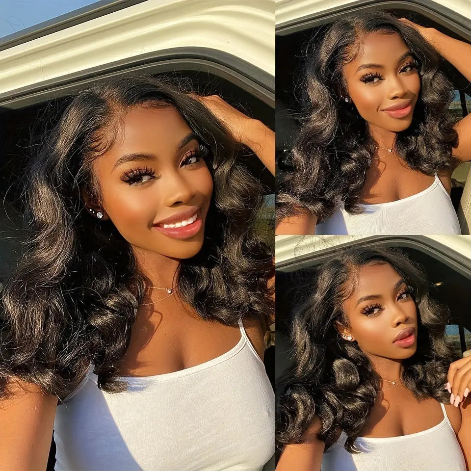 13x4 Brazilian Hair Wigs - Luxurious Smooth Body Wave, Glueless & HD Lace Front, Pre-Cut, Pre-Plucked, 180% Density, Effortless Style for Beginners - Perfect for All Women Seeking a Natural Look