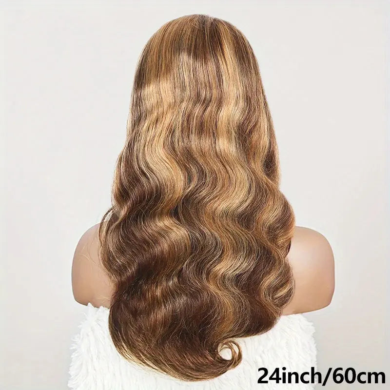 200 Density 4/27 Highlight Wig Body Wave Human Hair Lace Frontal Wigs 13x4 HD Lace Front Wig Human Hair For Woman