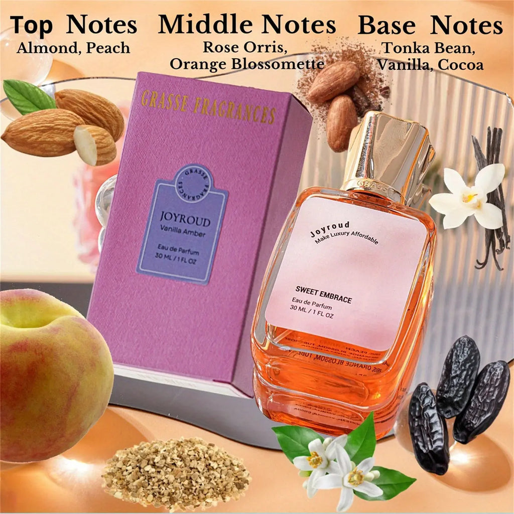 Joyroud Vanilla Amber Perfumes for Women, Exotic Oriental Floral Fragrance Spray for Modern Women, Peach & Almond, Sweet & Warm Eau De Parfum, Good Gift for Girls and Women Avivanastore