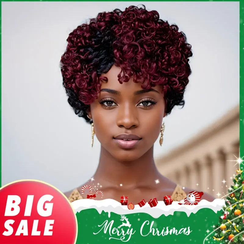 180 density Short Curly Wigs for Women Human Hair  Pixie Cut Wig Human Hair  Short Wigs for  Women with Bangs None Lace Front Bob Short Wigs Human Hair T1B/99J