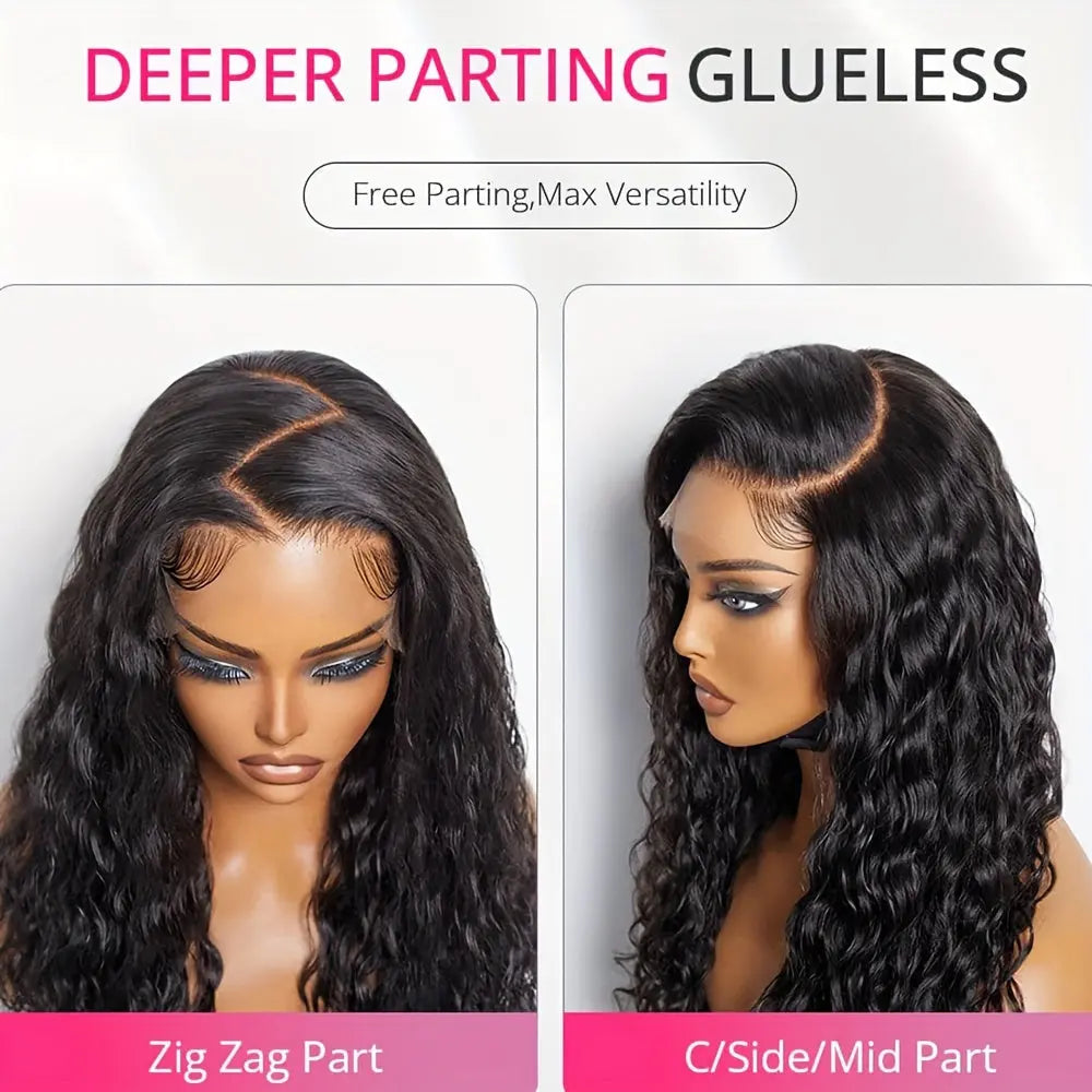 [200% Ready To Wear 5x5 Wig] 200% Ready To Wear 5x5 Bye Bye Knots Water Wave Human Hair Wig | Brazilian Virgin Hair Pre Plucked With Baby Hair | 5x5 Lace Closure Wigs For Women