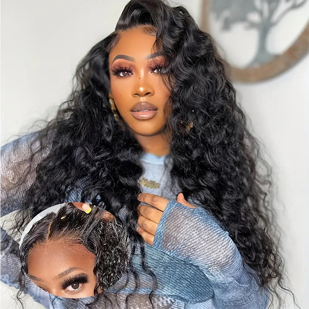 [200% Ready To Wear 5x5 Wig] 200% Ready To Wear 5x5 Bye Bye Knots Water Wave Human Hair Wig | Brazilian Virgin Hair Pre Plucked With Baby Hair | 5x5 Lace Closure Wigs For Women