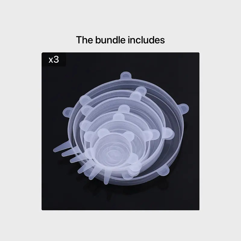 6pcs Reusable Silicone Lid Lids Compatible for Bowls, Plates, Pots & Pans - Multi-Size Dishwasher & Fridge Safe Food Storage Covers, Durable -Fit Lid Fits Most Containers Avivanastore