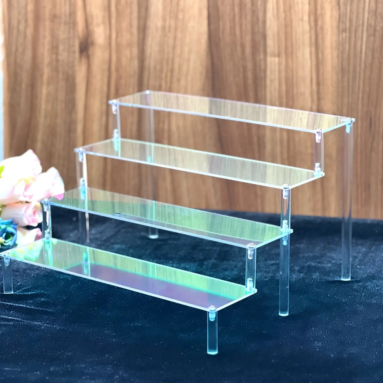 Luxury Colorful Acrylic Display Stand - Adjustable Multi-Layer Shelf for Jewelry, Cosmetics, Perfumes & Antiques - Perfect for Home Decor, Exhibition Rack Avivanastore