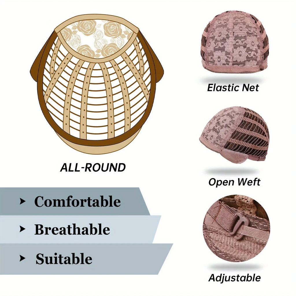 16 Inches Long Straight Brown Wigs with Brown Highlight Synthetic Wigs Women'S Wigs for Daily Use Party or Cosplay Taking Photos LC2078-1