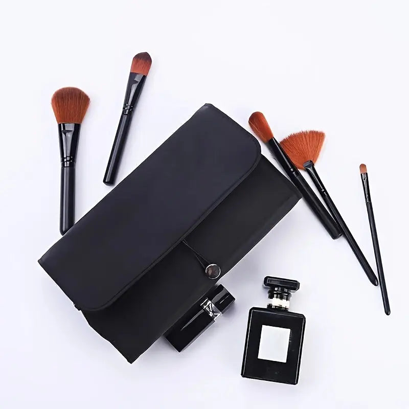 Large Capacity Makeup Brush Organizer Bag - Multi-Functional Korean Style Portable Cosmetic Pouch for Students Avivanastore