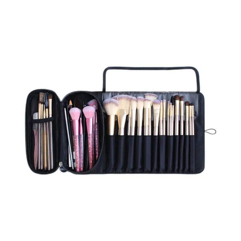 Large Capacity Makeup Brush Organizer Bag - Multi-Functional Korean Style Portable Cosmetic Pouch for Students Avivanastore