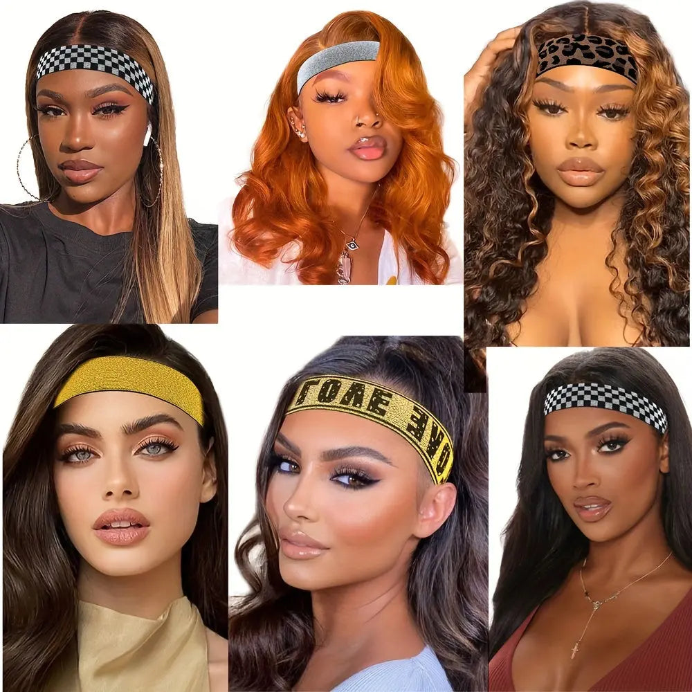 1Pc Lace Melting Bands With Ear Protection Pads Hair Elastic Band For Wigs Headband Edge Laying Scarf Edge Wraps For Fixed Lace Wigs Elastic Headband