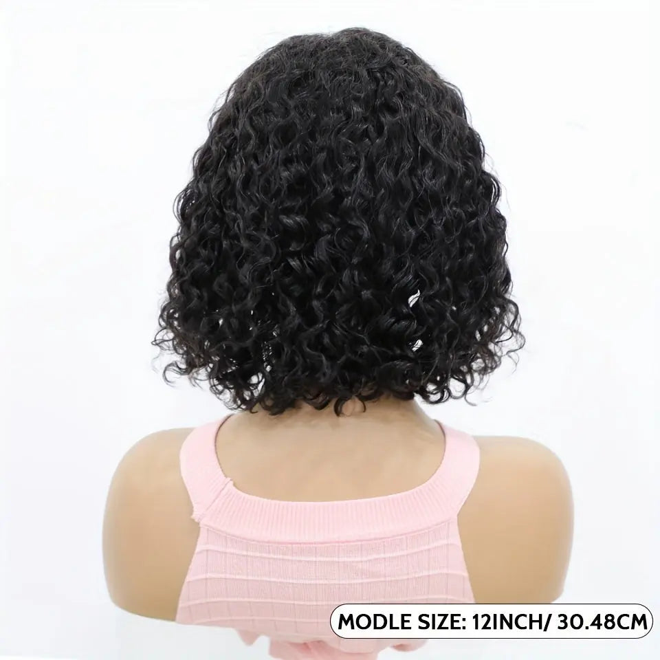 Wear & Go Glueless Bob Wig Human Hair 4x4 HD Lace Front Closure - 200% Density 's Straight Hair System with Pre-Plucked Hairline & 3D Technology (No Glue/Bond) | Instant Volume, Short Bob Cut Wigs
