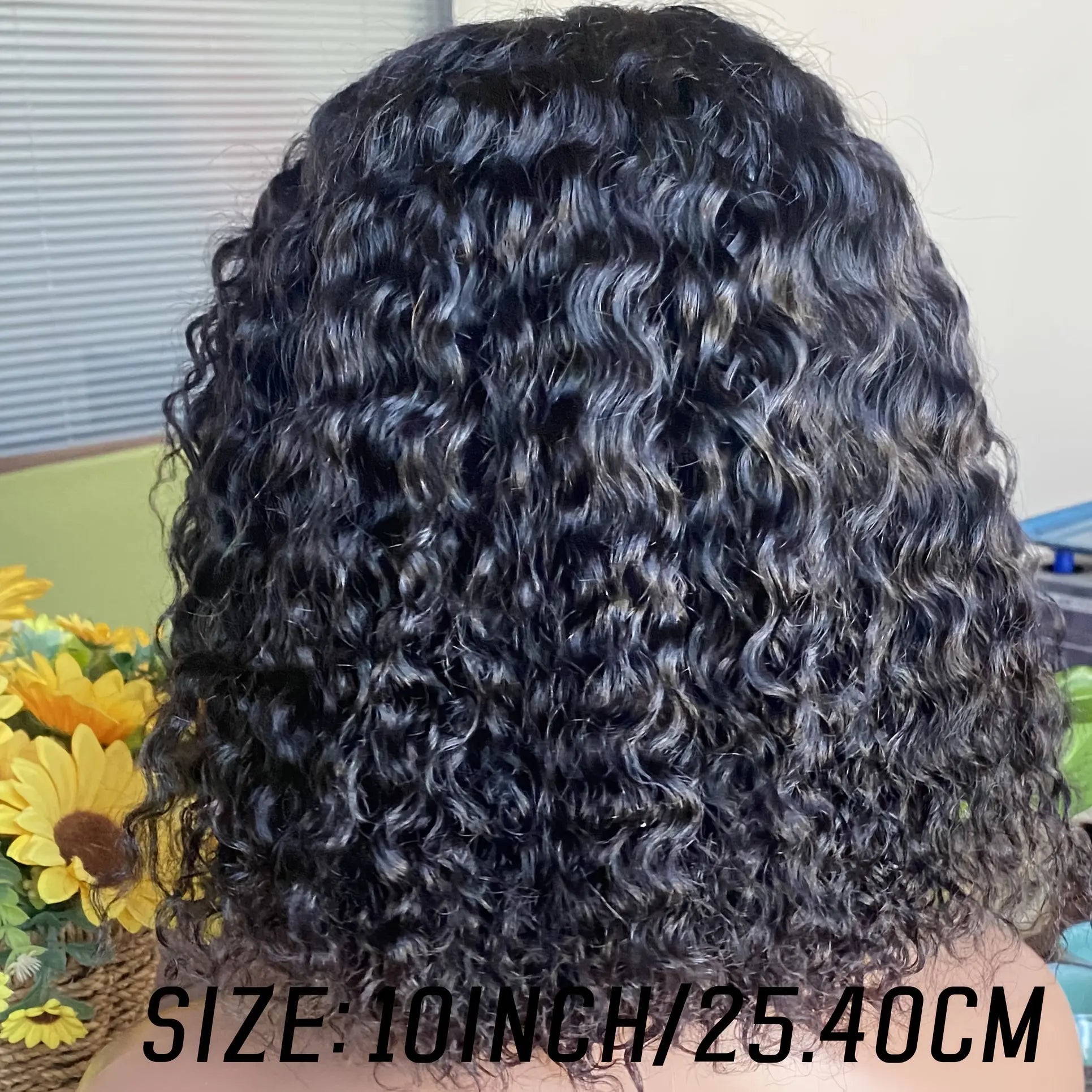 Put On and Go Glueless Bob Wig Short Curly Bob Wigs Lace Front Wigs Human Hair Lace Pre Cut Hairline Pre Plucked No Glue Lace Wig Natural Black Throw On & Go Wig