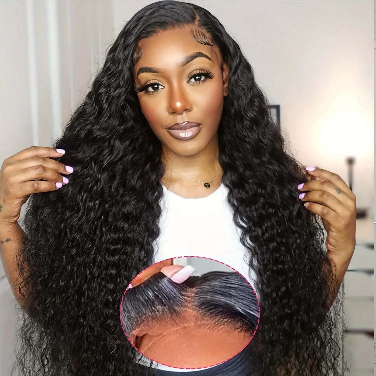 200% Density Put On and Go Wig 6X5 HD Lace Closure Wigs Human Hair Deep Wave Glueless Wigs Human Hair Pre Cut Lace No Glue 3 Seconds To Wear Brazilian Virgin Hair