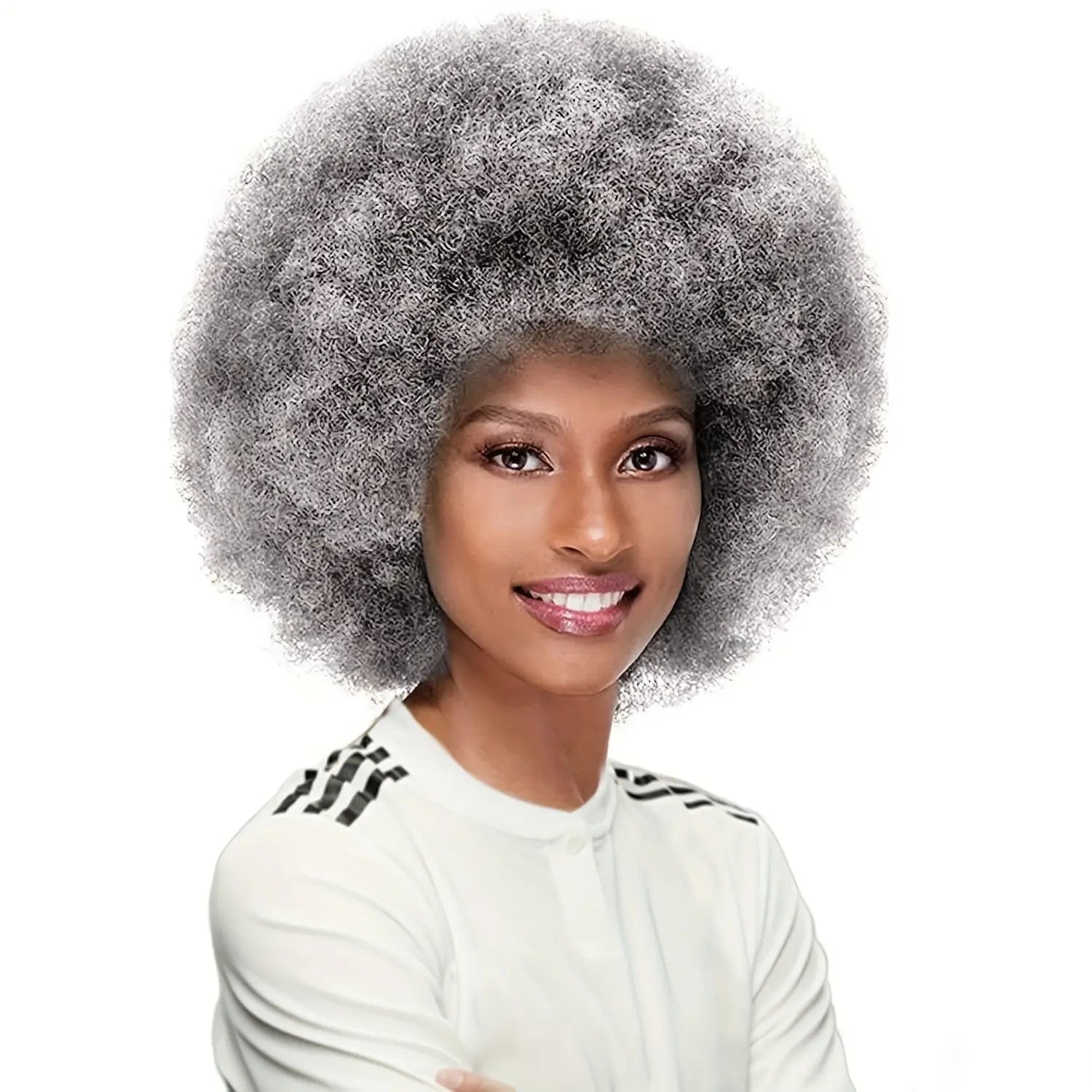 Short Curly Afro Wig 70s Bouncy Huge Fluffy Puff Wigs Synthetic For Cosplay And Daily