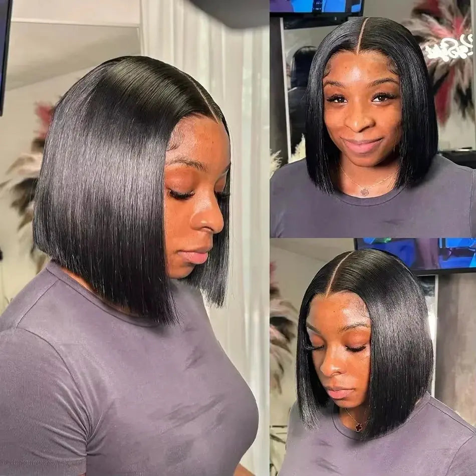 13x4 Bob Wig Human Hair Straight Lace Front Wigs Human Hair Short Bob Human Hair Wigs Black 4x4 Lace Front Wig Human Hair Wigs