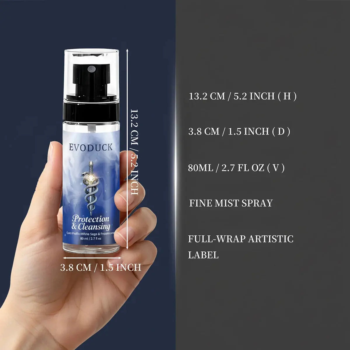 80ml Perfume Body Deodorant Spray Air Freshener Law of Attraction Protection Manifestation Energy Long-lasting Natural Fragrance
