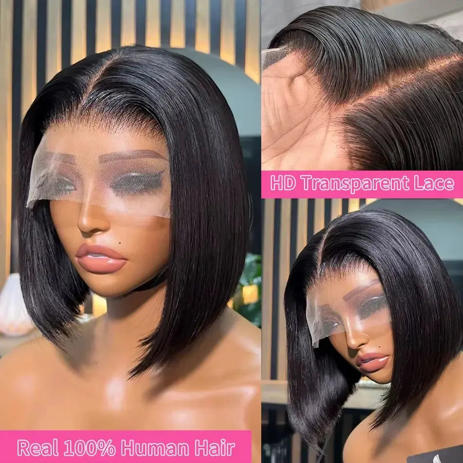 13x4 Bob Wig Human Hair Straight Lace Front Wigs Human Hair Short Bob Human Hair Wigs Black 4x4 Lace Front Wig Human Hair Wigs