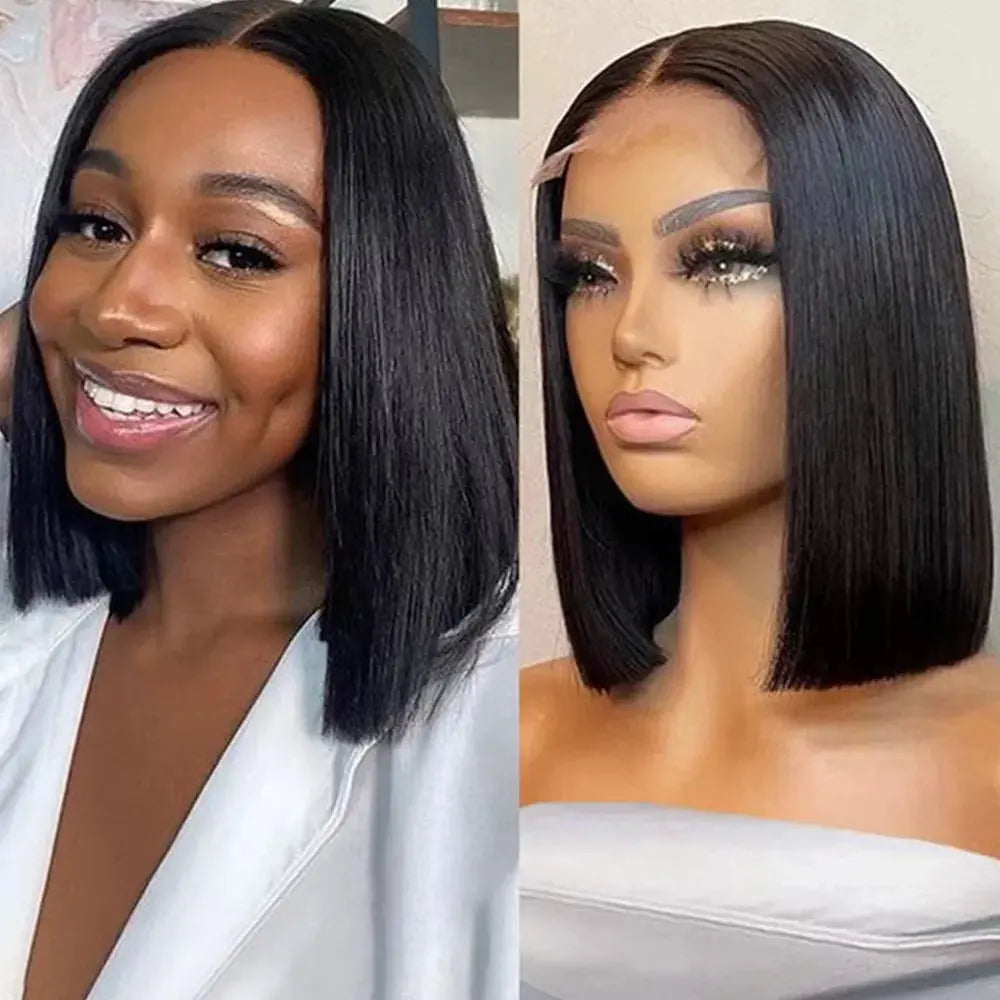 13x4 Bob Wig Human Hair Straight Lace Front Wigs Human Hair Short Bob Human Hair Wigs Black 4x4 Lace Front Wig Human Hair Wigs