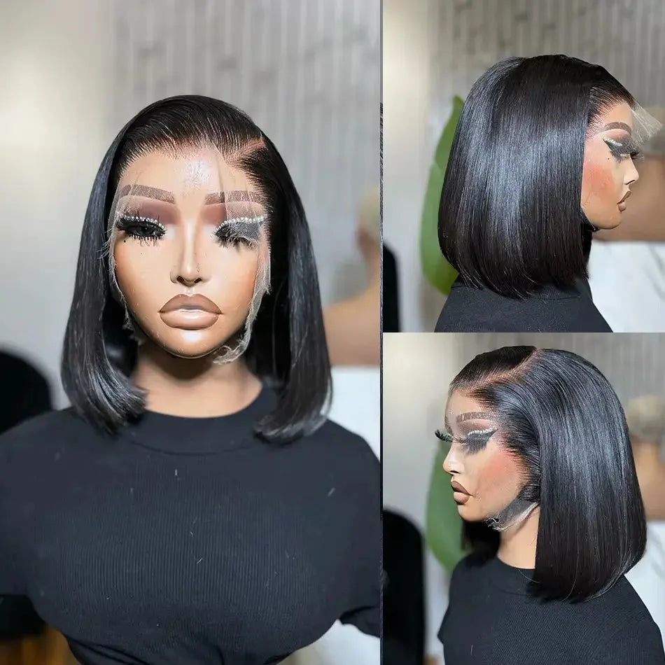 13x4 Bob Wig Human Hair Straight Lace Front Wigs Human Hair Short Bob Human Hair Wigs Black 4x4 Lace Front Wig Human Hair Wigs