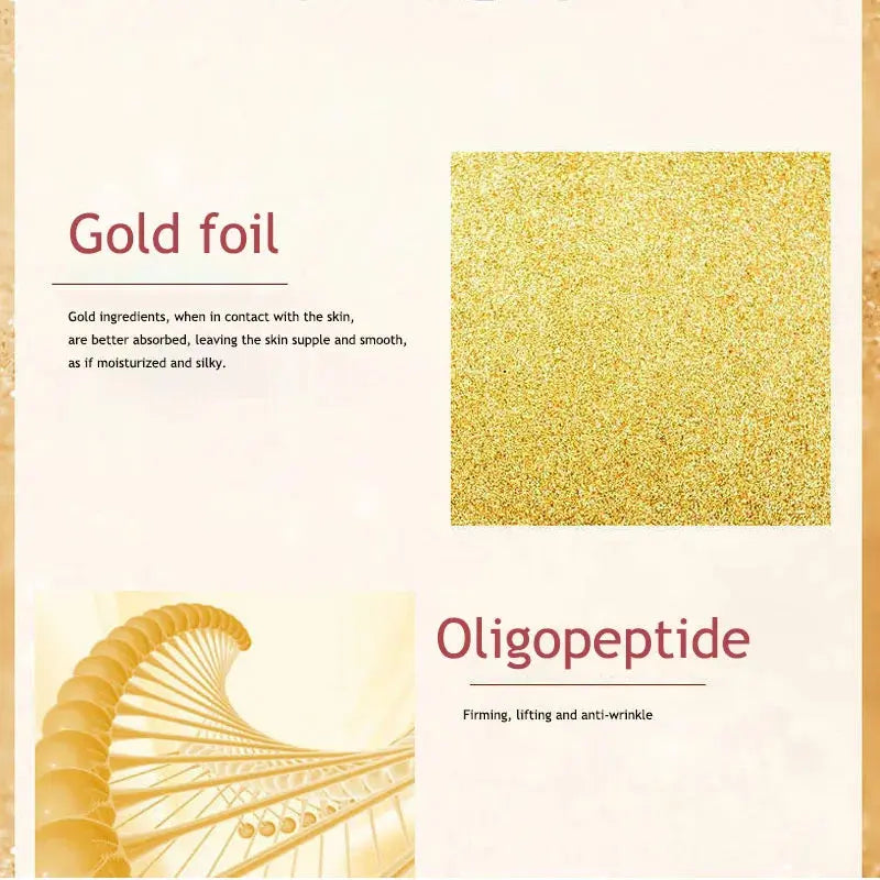 24K Gold Foil Skincare Facial Serum with Natural Organic Hyaluronic Acid for Face & Body Anti-Aging Moisturizer Private Label