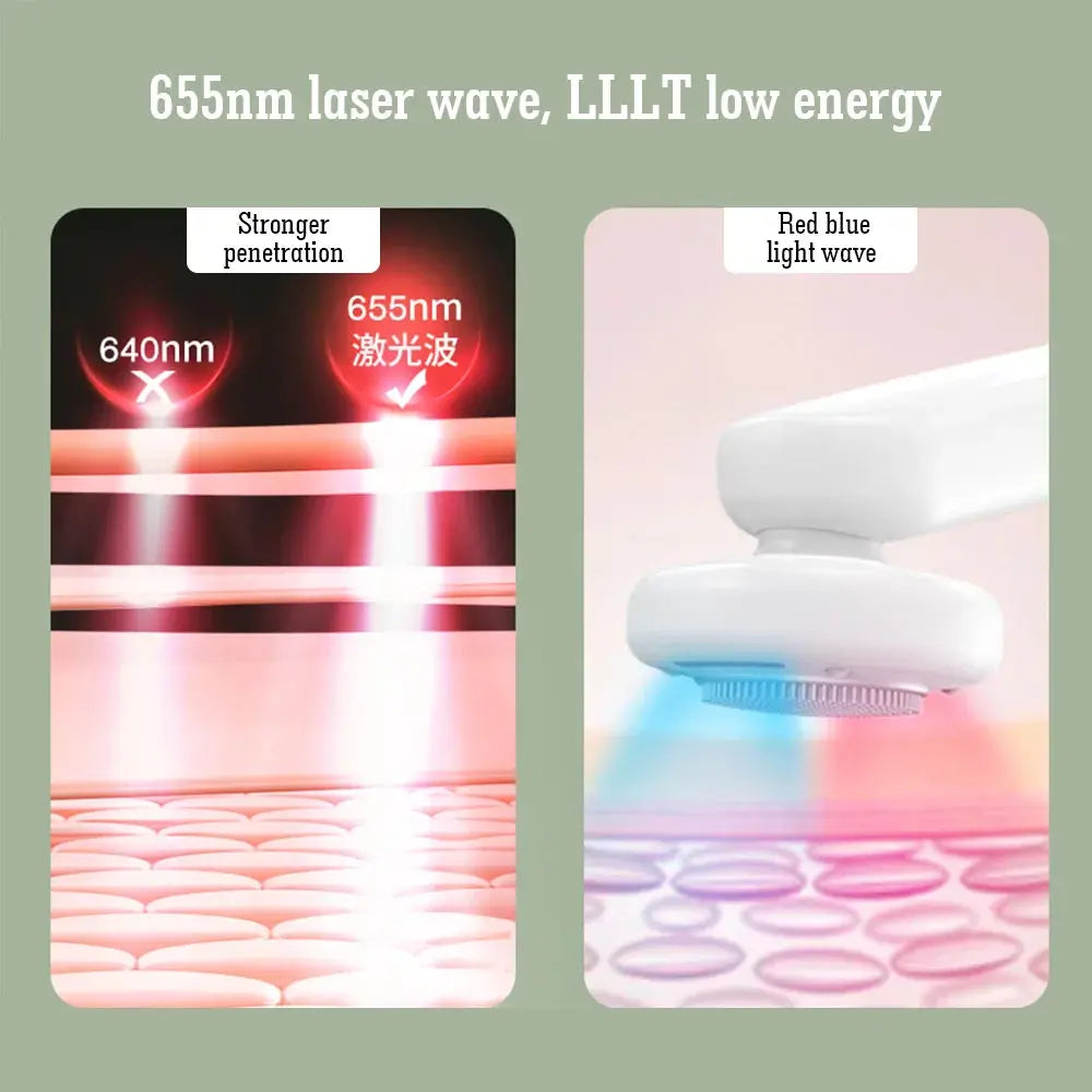 Free Logo Design Skincare Electric Facial Cleaning Brush Portable Soft Silicone Heating Facial Cleansing Brush