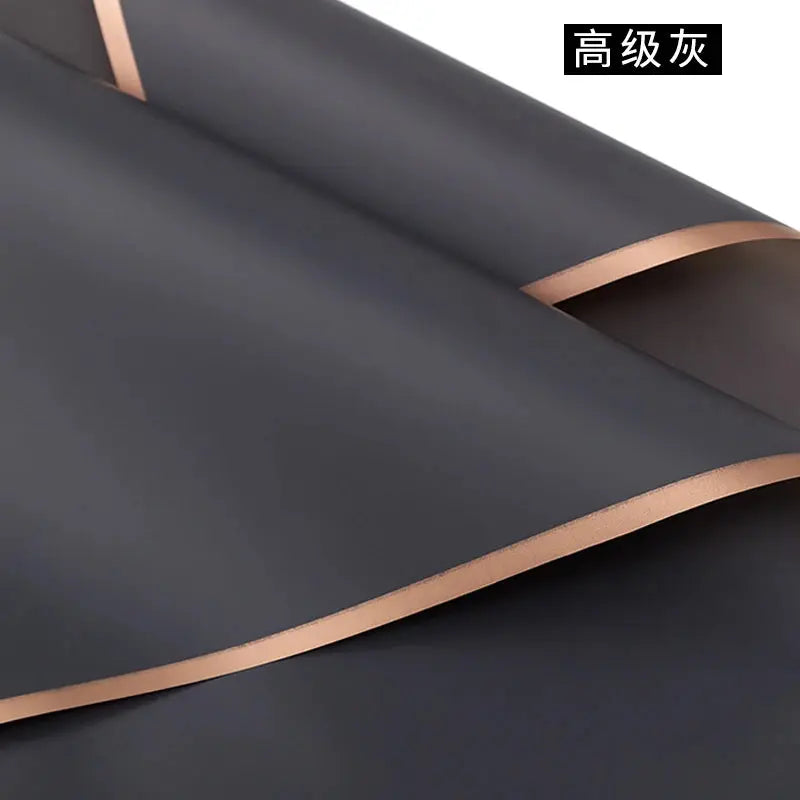 Design Golden Edge Wholesale Plastic Waterproof Frame Gift for Packaging Floral Custom Bouquet Flowers Wrapping Paper Avivanastore