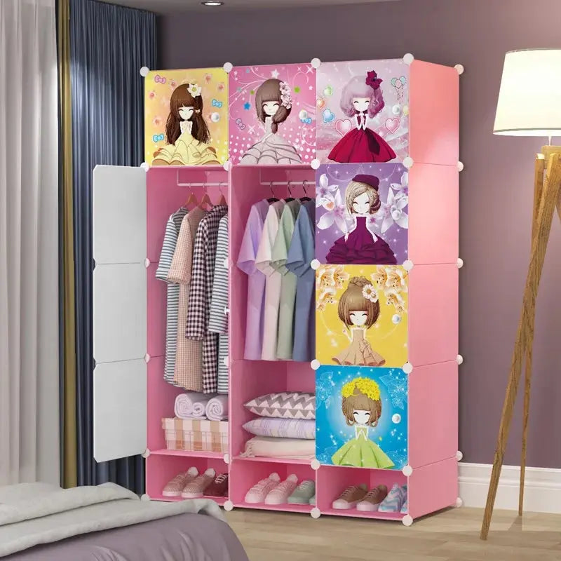 Factory Outlet Hot Selling Cheap Price Two Size Room Organizer Storage Home Furniture Wardrobe for Clothes and Shoes