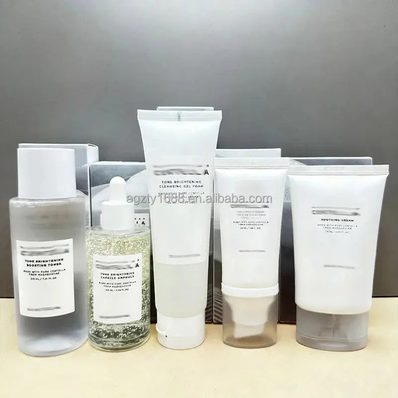 Madagascar Centella Tone Brightening Set Skin Care Set Madagascar Centella Korean Skincare Products With Toner , Serum , Cream
