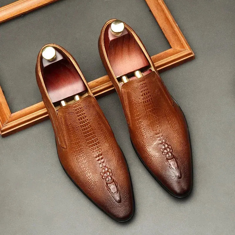 2025 New Trend Elegant Style British Authentic Genuine Leather Men's Cow Leather Dress Shoes Wedding Party Shoes