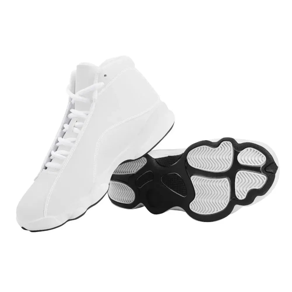 Green and White Basketball Style Shoes Weed Designs Sneakers Boys Autumn High Top Anti-slip Sports Shoes Summer Male Footwear