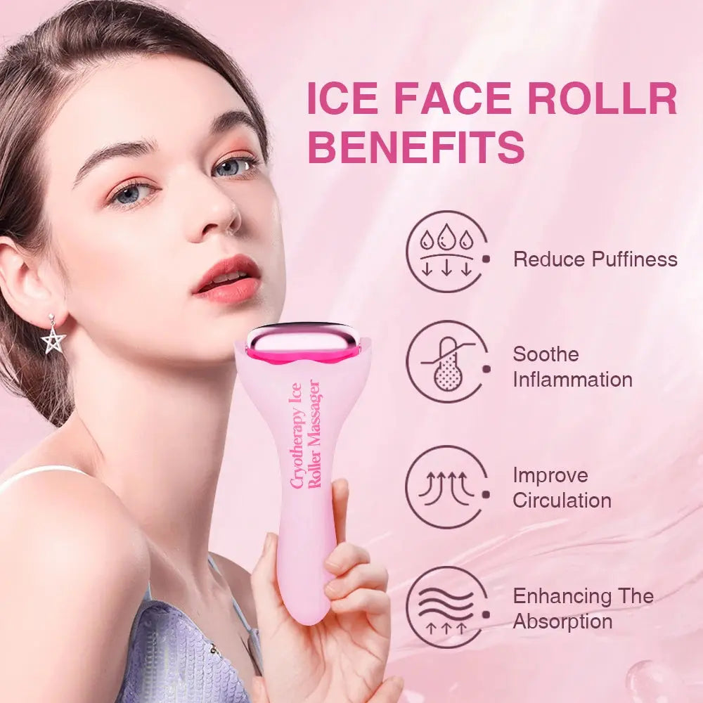T SHAPE MASSAGE ROLLER METAL FACE EYE ROLLER MASSAGE TOOLS SELF FACE and NECK MASSAGE SKIN TIGHTENING SKINCARE ROLLING TOOLS
