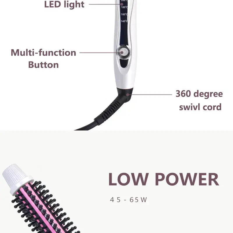 Hair Curler Hair Straightening Brush Hot Heating Comb Hair Straight Styler Corrugation Curling Iron Hair Curler Comb Avivanastore