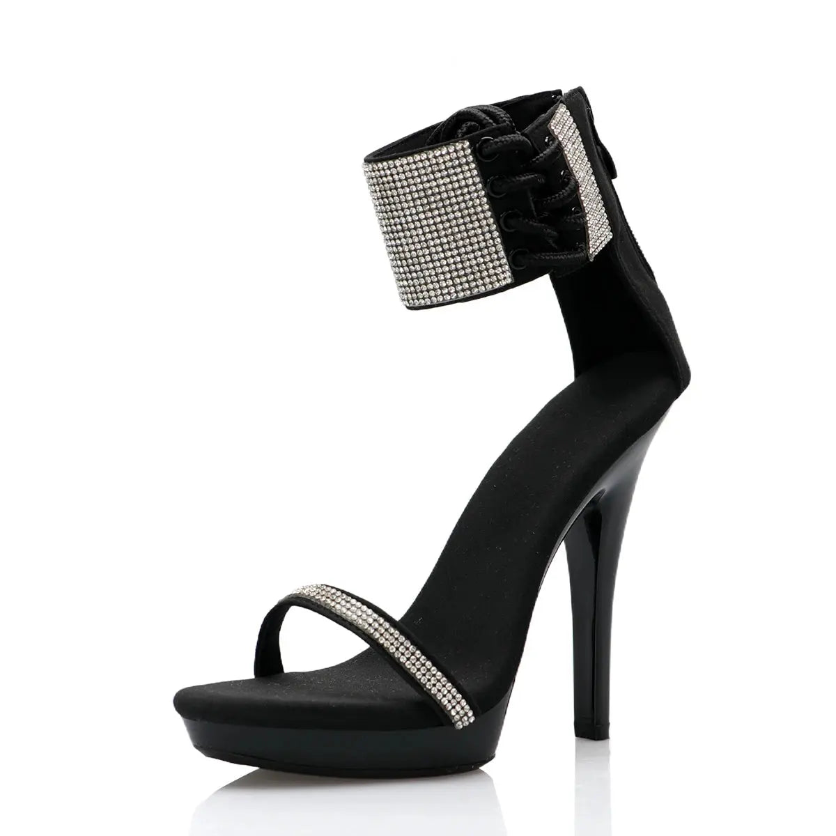 1 Ultra-fine Stiletto Heels with Glittering Diamonds Steel Tube Dance Shoes with Anti-slip and Wear-resistant Properties Elegant