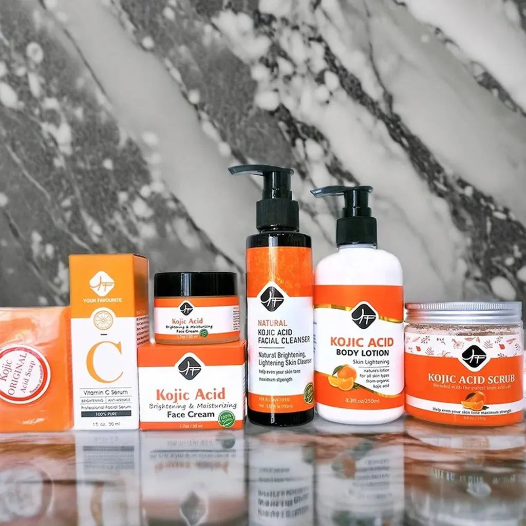 Best Selling Kojic Acid Skincare Set Natural Whitening SOAP  Facial Acne Function Anti-Aging Glycerine Facial Kojic Acid  Set