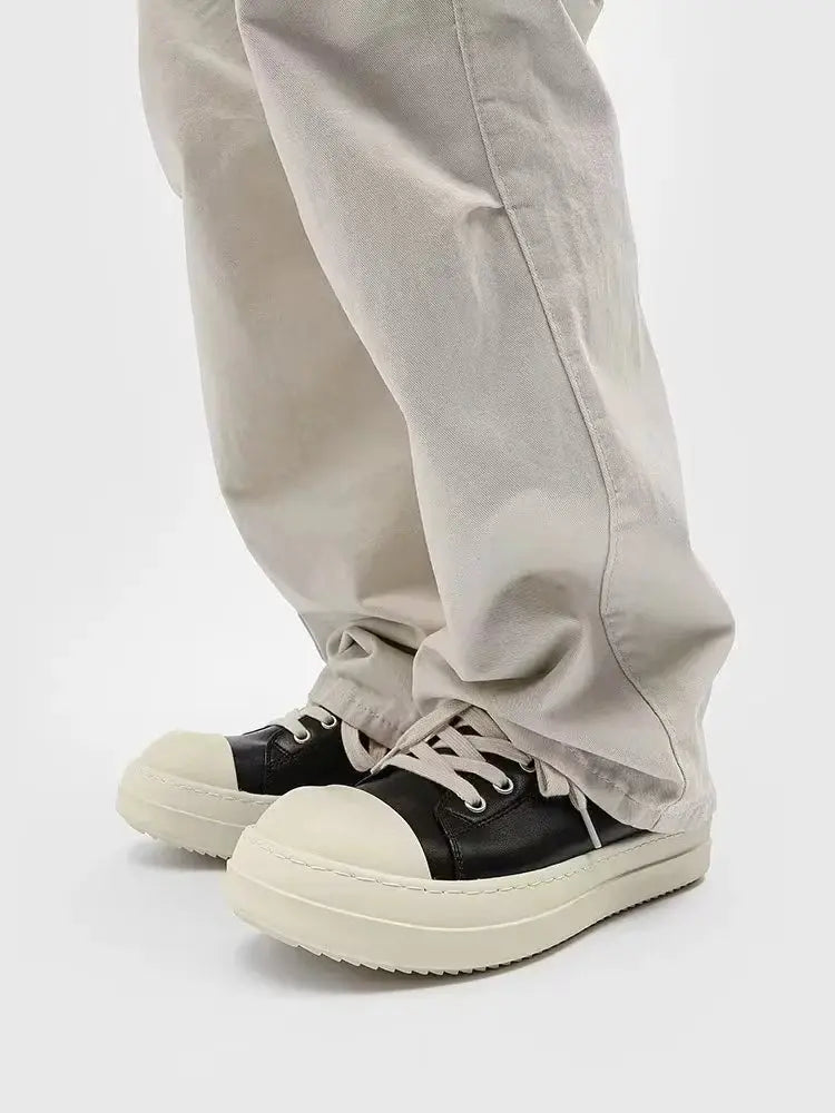 Men's Owens Vintage Sneakers Designer Low-top Padded LWG-certified Grained Lambskin Board Designer Men  Shoes Black