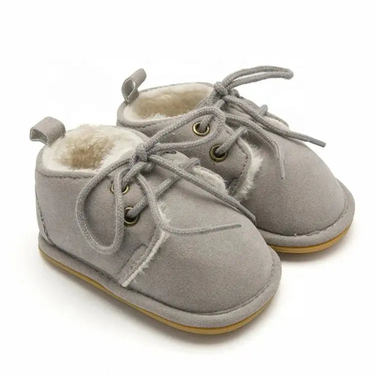High Quality Soft Sole Lace up Handmade PU Leather Baby Shoes for Newborn Toddler