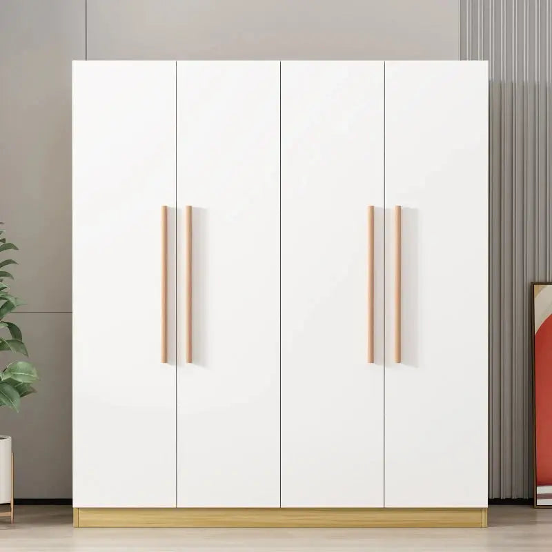 Factory Direct Sales Width 160cm Rustic Oak Veneer Closet Wooden Closet Storage Cabinet Drawers Clothes Rod Large Closet