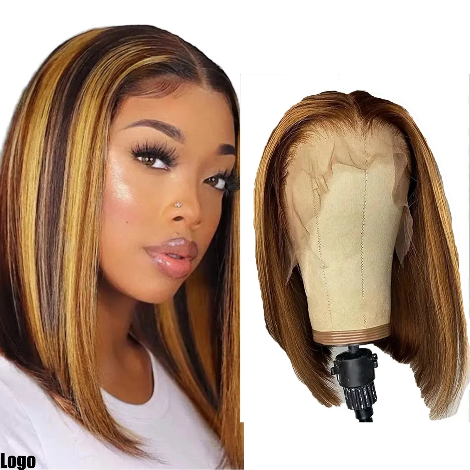 The Lace Piano Color Bob Short Hair Middle Parting Wig Is Selling Well in Europe, America and Africa Before Wholesale