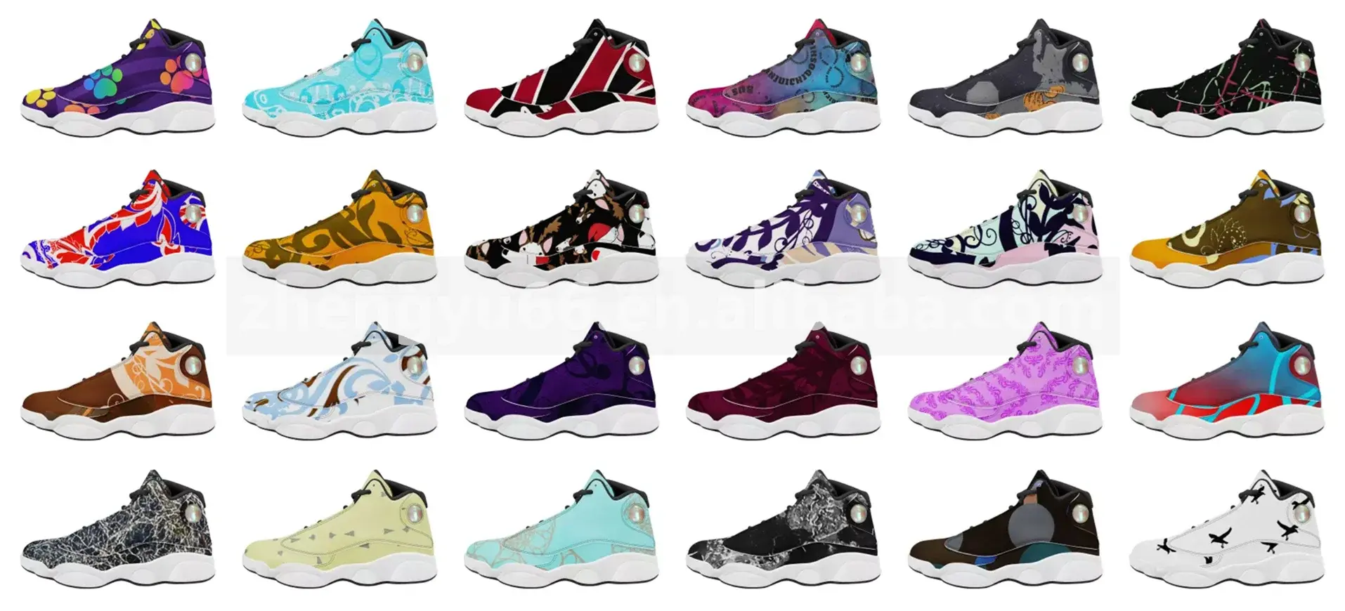 Green and White Basketball Style Shoes Weed Designs Sneakers Boys Autumn High Top Anti-slip Sports Shoes Summer Male Footwear