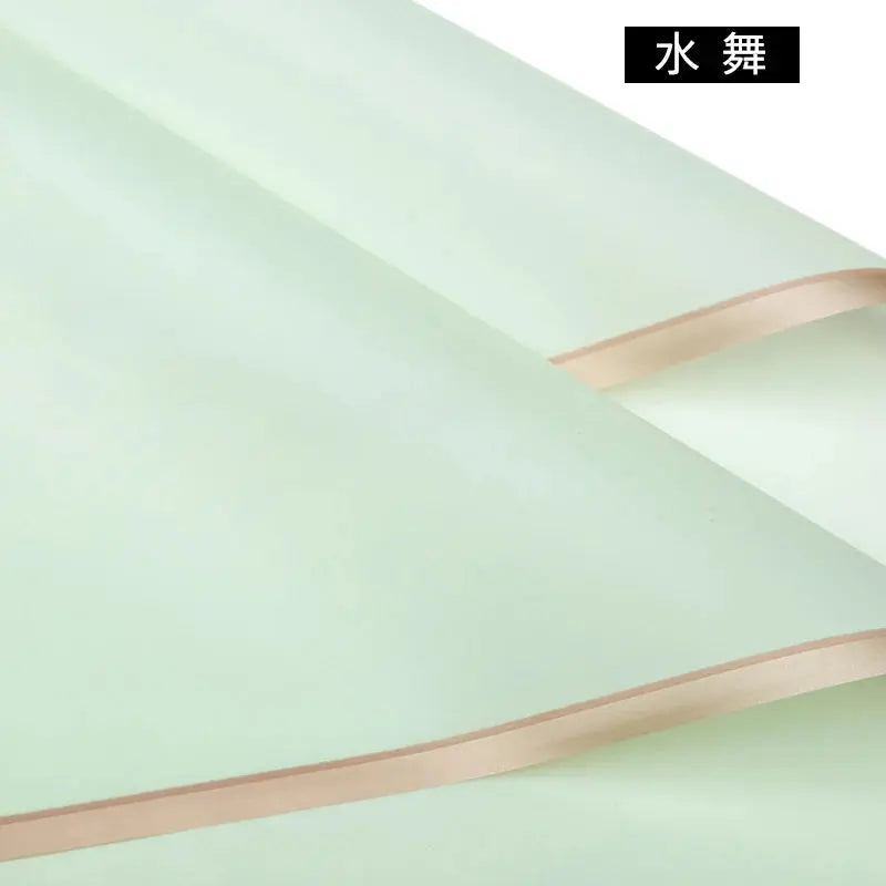 Design Golden Edge Wholesale Plastic Waterproof Frame Gift for Packaging Floral Custom Bouquet Flowers Wrapping Paper Avivanastore