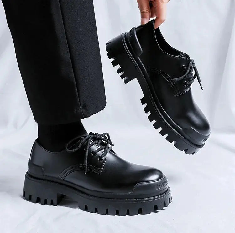 Spring Autumn Lightweight Comfortable Slip PU Walking High Quality Leather Round Head Design Casual Dress Loafers Business Shoes