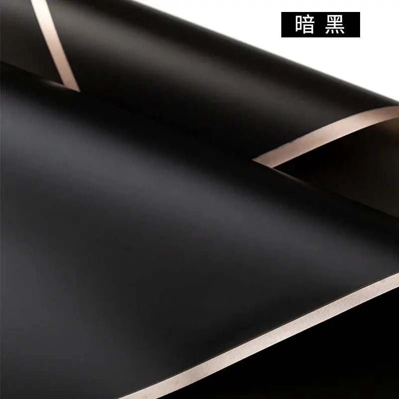 Design Golden Edge Wholesale Plastic Waterproof Frame Gift for Packaging Floral Custom Bouquet Flowers Wrapping Paper Avivanastore