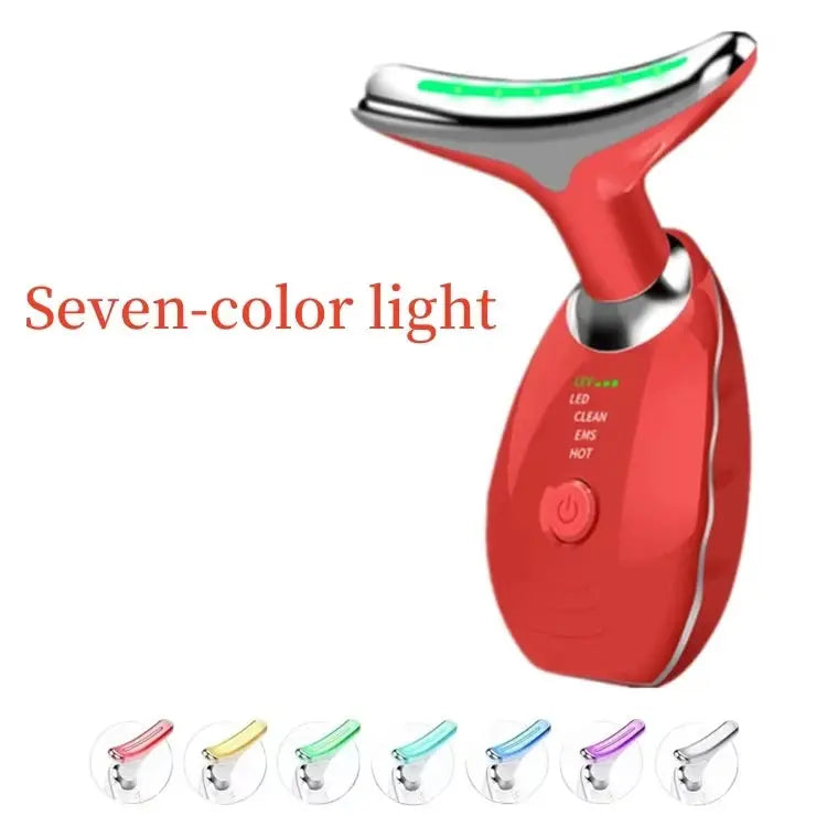 Women's Skincare 7 Colorful Facial and Neck Sculpting Tools Rechargeable Vibrating Facial Massager Anti-wrinkle Facial and Neck