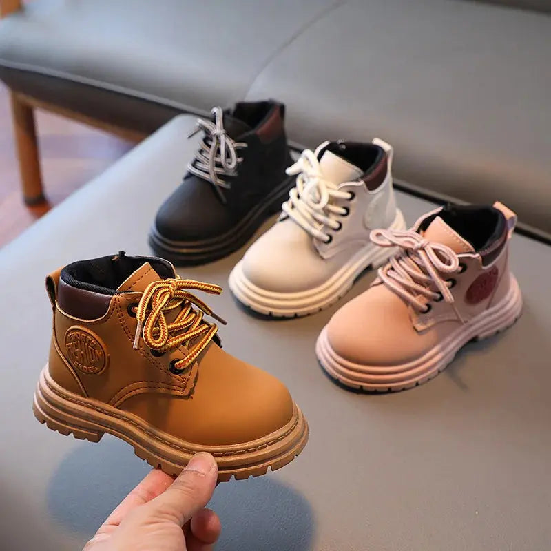 New Design Baby Booties Children Wholesale Fashion Rubber Ankle Winter Shoes for Kids Classical Warm Zipper Casual Boys Boots