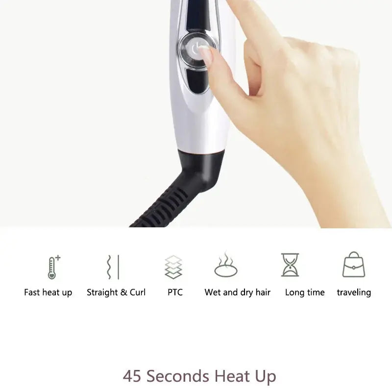 Hair Curler Hair Straightening Brush Hot Heating Comb Hair Straight Styler Corrugation Curling Iron Hair Curler Comb Avivanastore