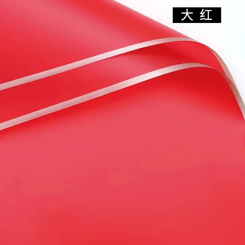 Design Golden Edge Wholesale Plastic Waterproof Frame Gift for Packaging Floral Custom Bouquet Flowers Wrapping Paper Avivanastore