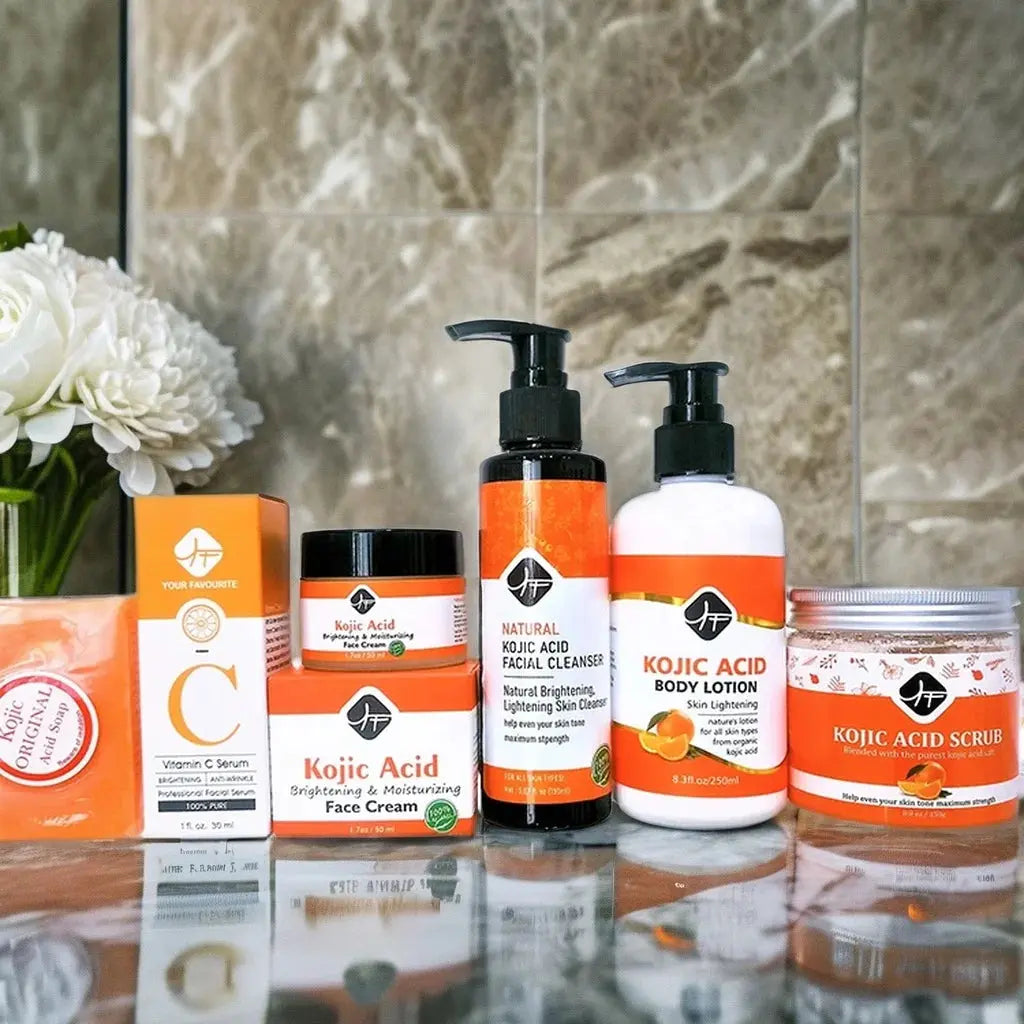 Best Selling Kojic Acid Skincare Set Natural Whitening SOAP  Facial Acne Function Anti-Aging Glycerine Facial Kojic Acid  Set