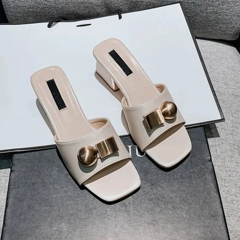 2026 Luxury Peep Toe Heel Ladies Shoes and Sandals Summer Party Wedges Chunky Heels High Quality Women's Shoes Women Heels