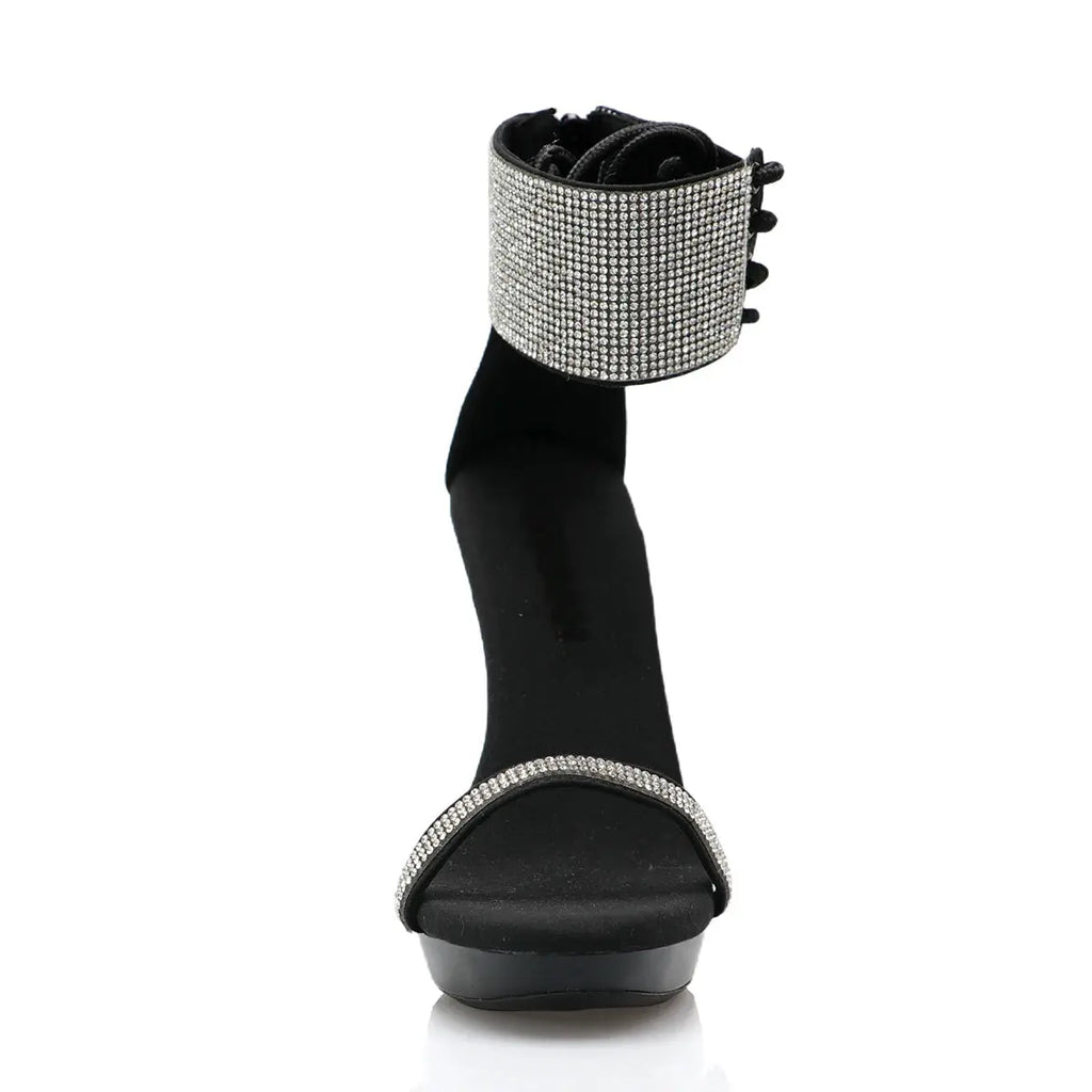 1 Ultra-fine Stiletto Heels with Glittering Diamonds Steel Tube Dance Shoes with Anti-slip and Wear-resistant Properties Elegant