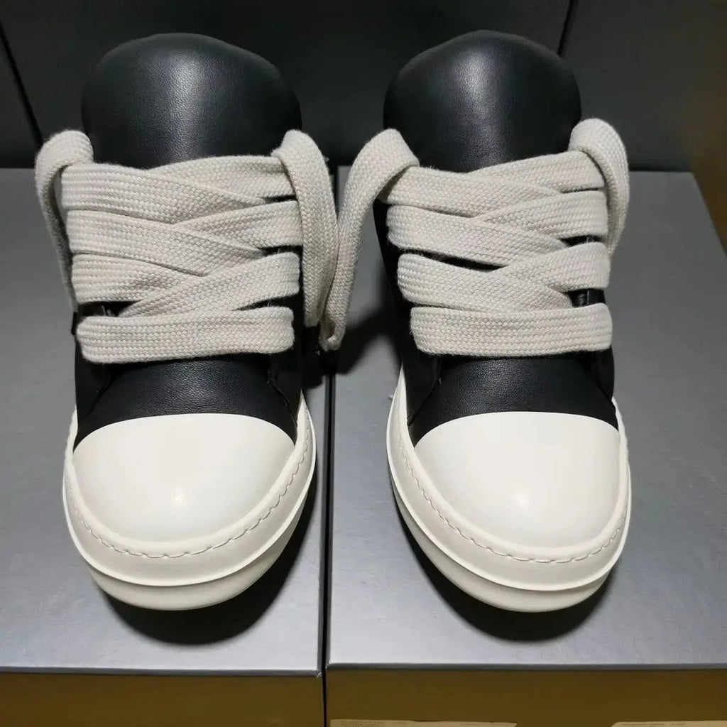 Men's Owens Vintage Sneakers Designer Low-top Padded LWG-certified Grained Lambskin Board Designer Men  Shoes Black